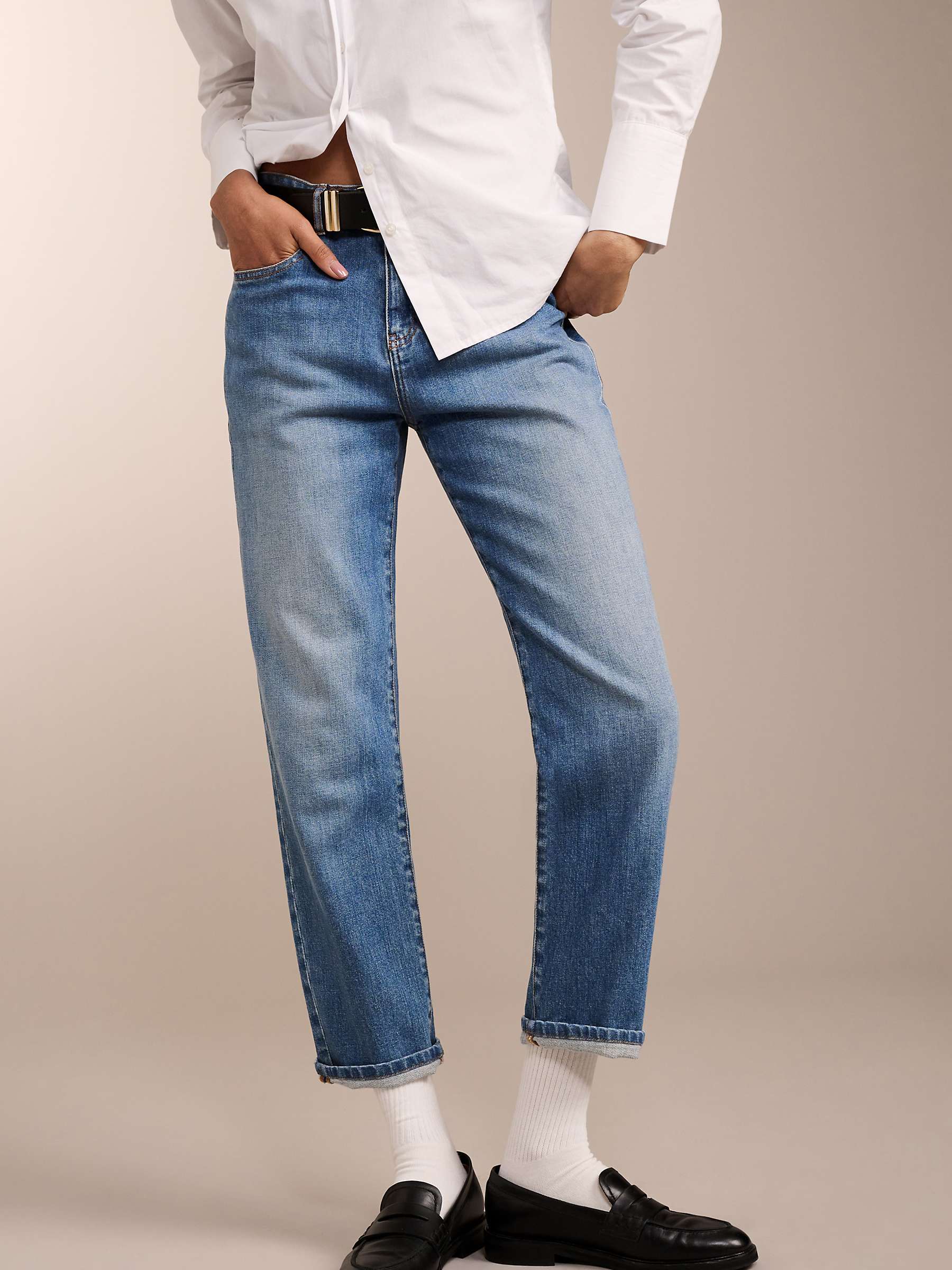 Buy Baukjen The Boyfriend Organic Cotton Jeans, Washed Indigo Online at johnlewis.com