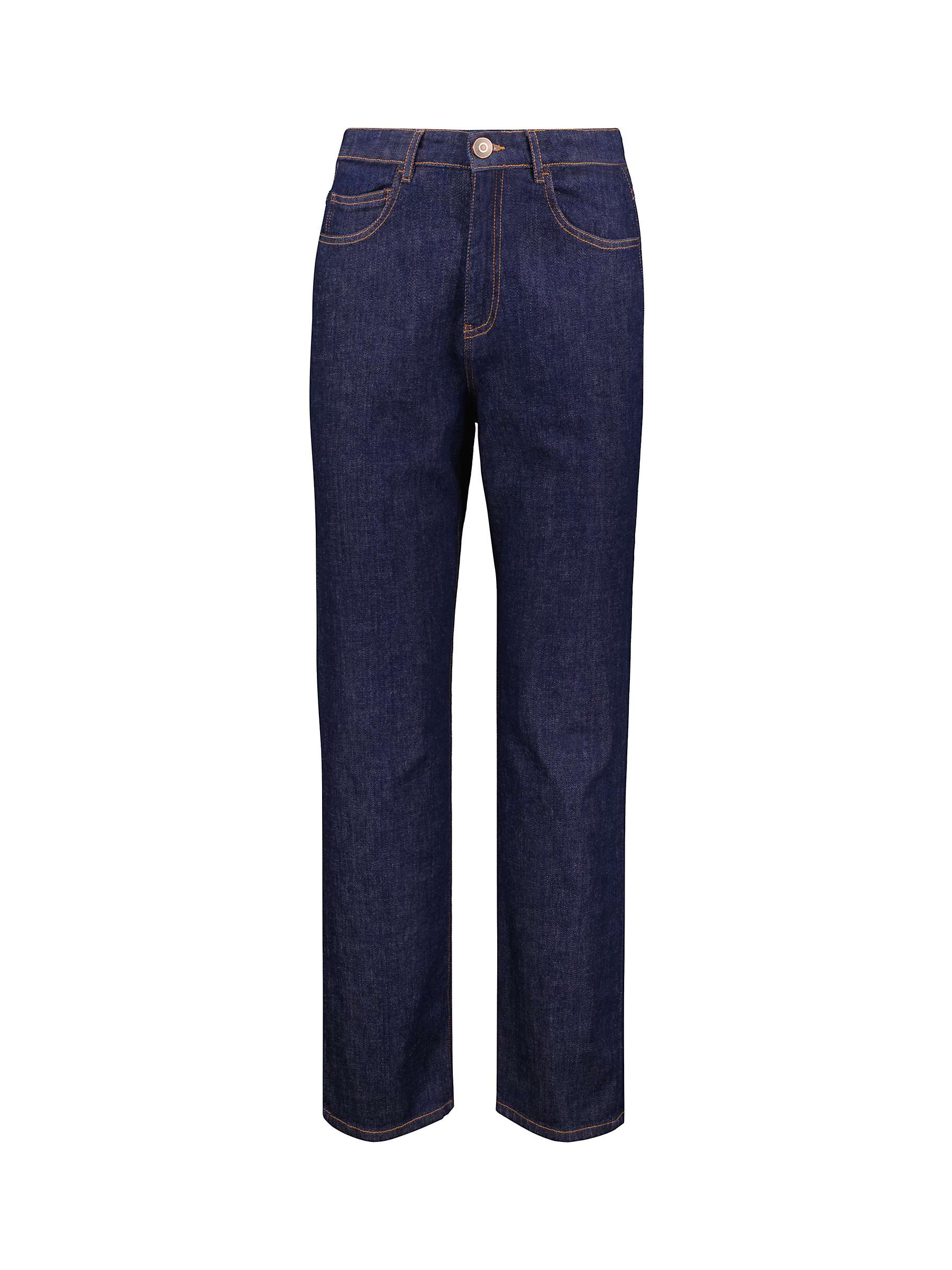 Buy Baukjen Organic Cotton Straight Denim Jeans, Dark Blue Online at johnlewis.com
