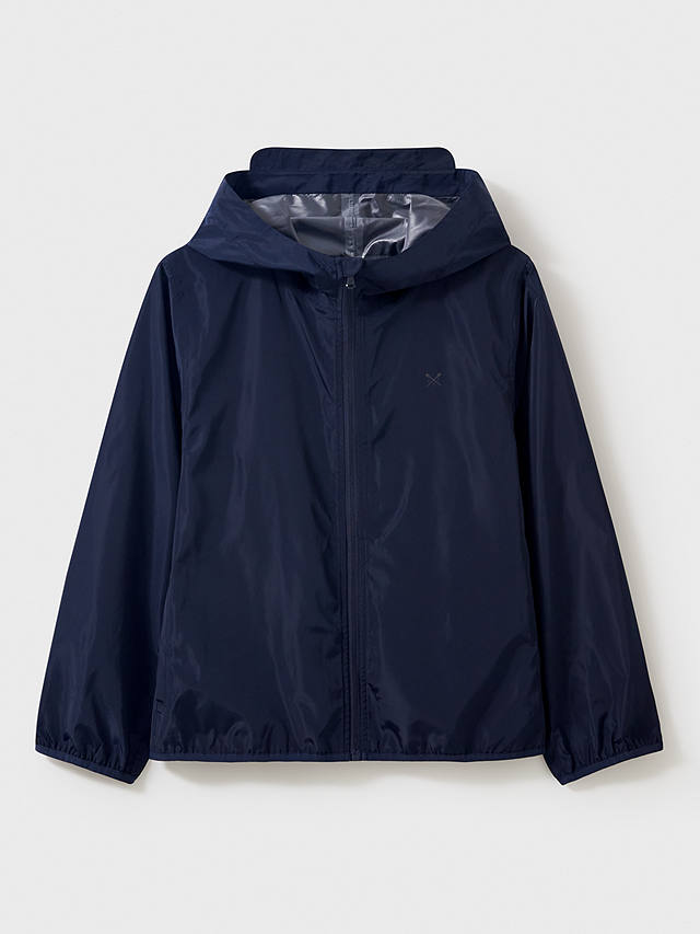 Crew Clothing Kids' Lightweight Waterproof Packable Jacket, Navy Blue