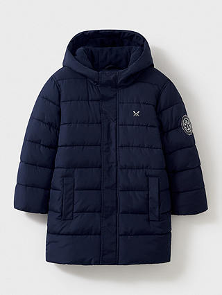 Crew Clothing Kids' Mid-Weight Padded Jacket, Navy Blue