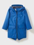 Crew Clothing Kids' Rubberised Waterproof Parka Coat, Bright Blue