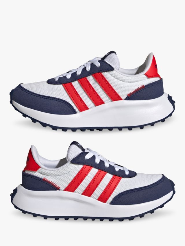 adidas Kids Run 70s Riptape Trainers Cloud White Vivid Red Dark