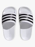 adidas Kids' Adilette Sliders, White/Black/Black