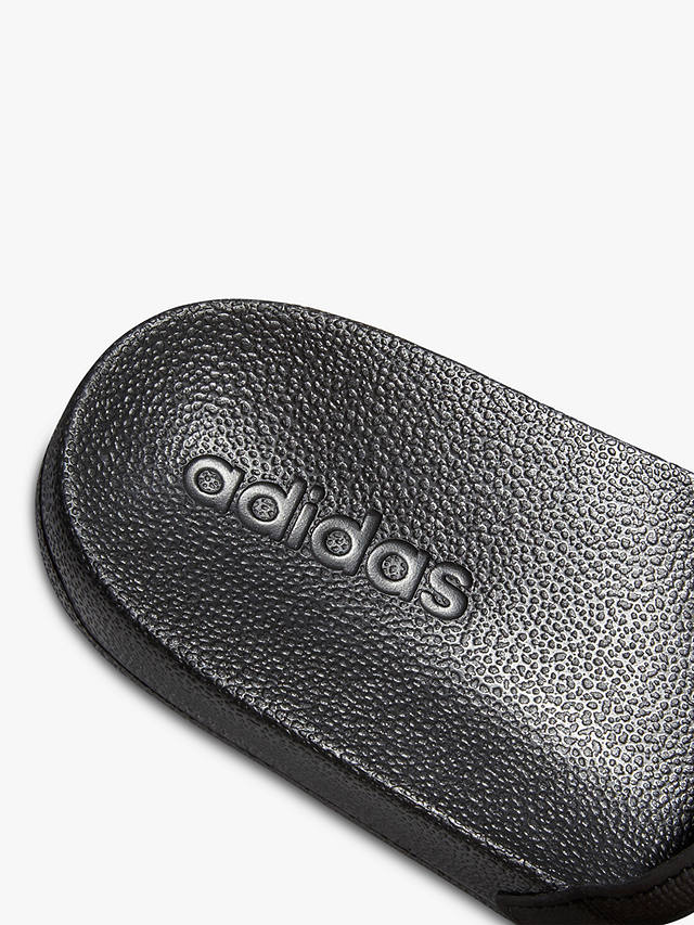 adidas Kids' Adilette Sliders, Black/White