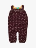 Little Green Radicals Baby Floral Dungarees, Purple
