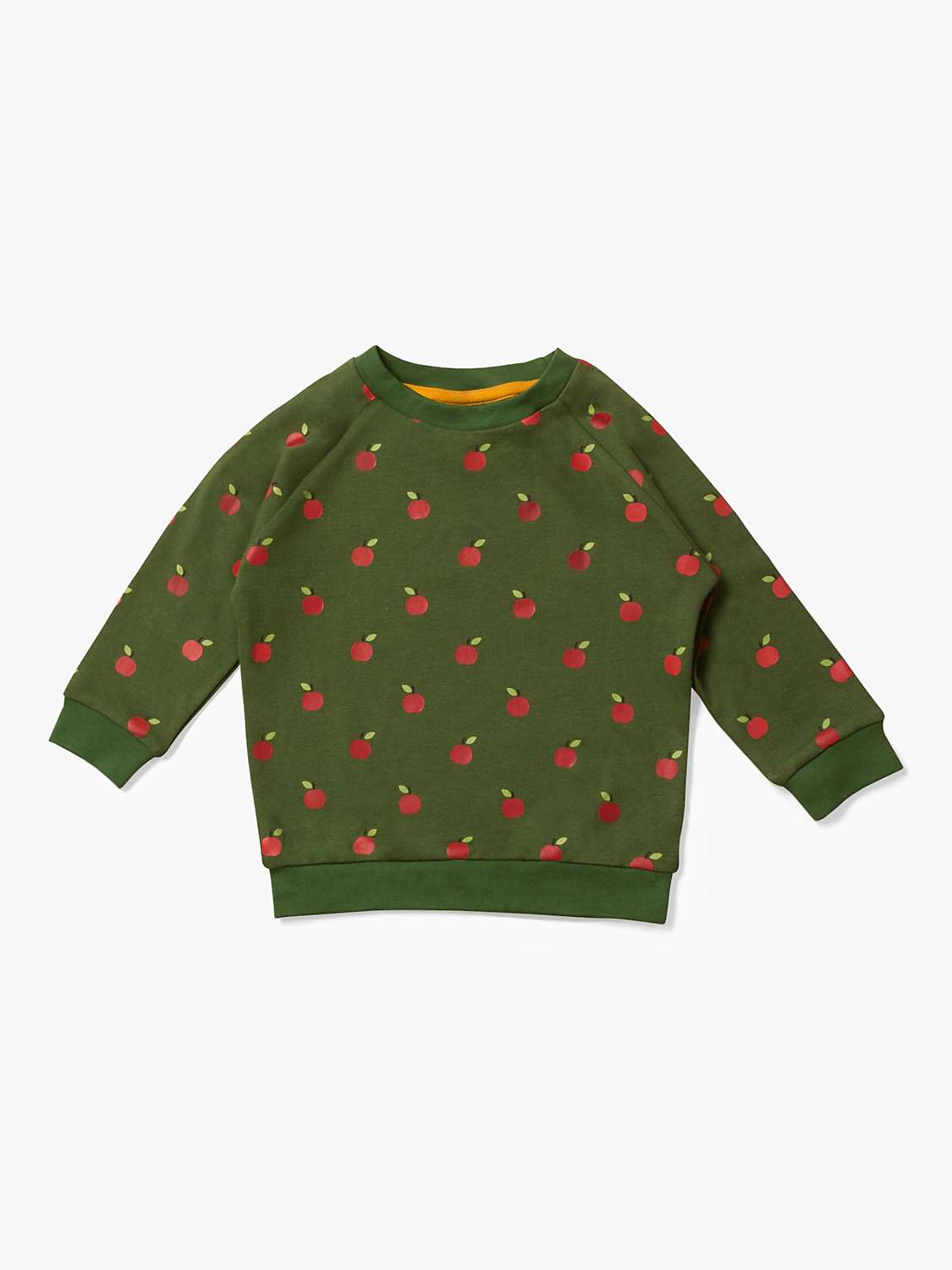 Buy Little Green Radicals Baby Apple Print Sweatshirt, Green Online at johnlewis.com