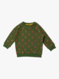 Little Green Radicals Baby Apple Print Sweatshirt, Green