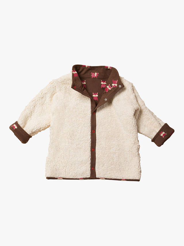 Little Green Radicals Baby Foxes Sherpa Jacket, Brown