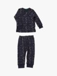 Little Green Radicals Baby Star Print Pyjamas, Navy