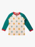 Little Green Radicals Kids' Monsters Long Sleeve Top, Green/Multi