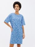 John Lewis ANYDAY Liberty Ditsy Floral Jersey Nightdress, Mid Blue