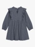Whistles Kids' Una Stripe Tunic Dress, Navy/Multi