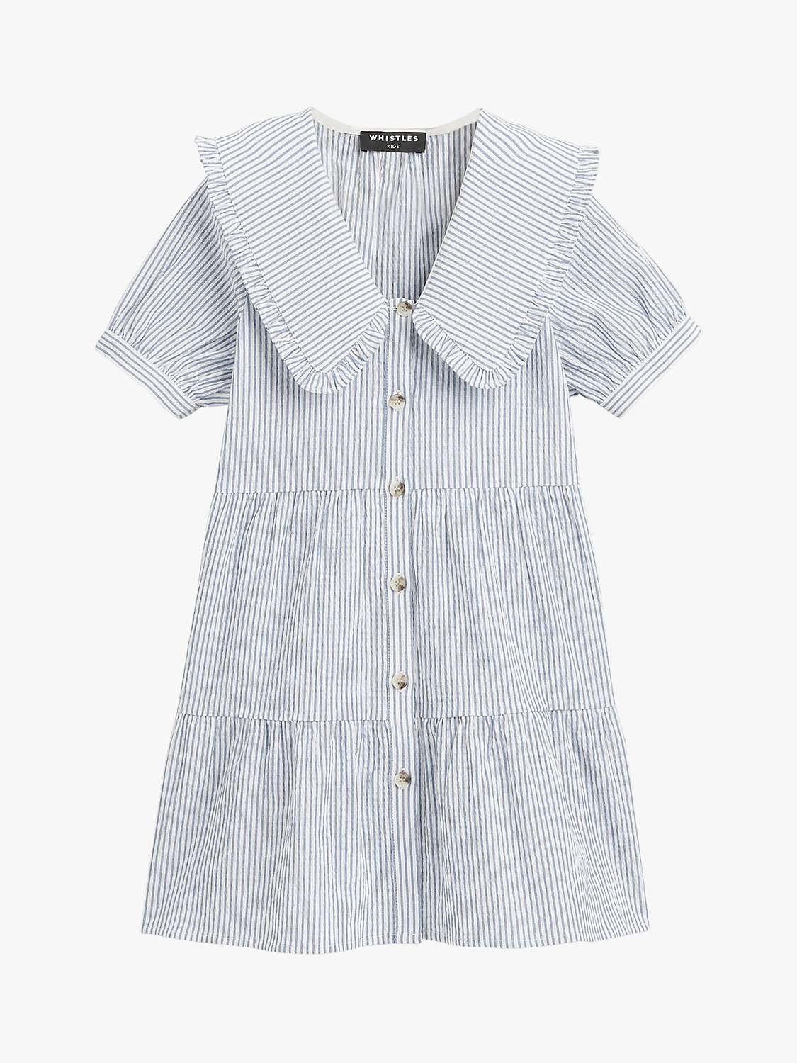 Buy Whistles Kids' Oversized Collar Stripe Dress, Multi Online at johnlewis.com