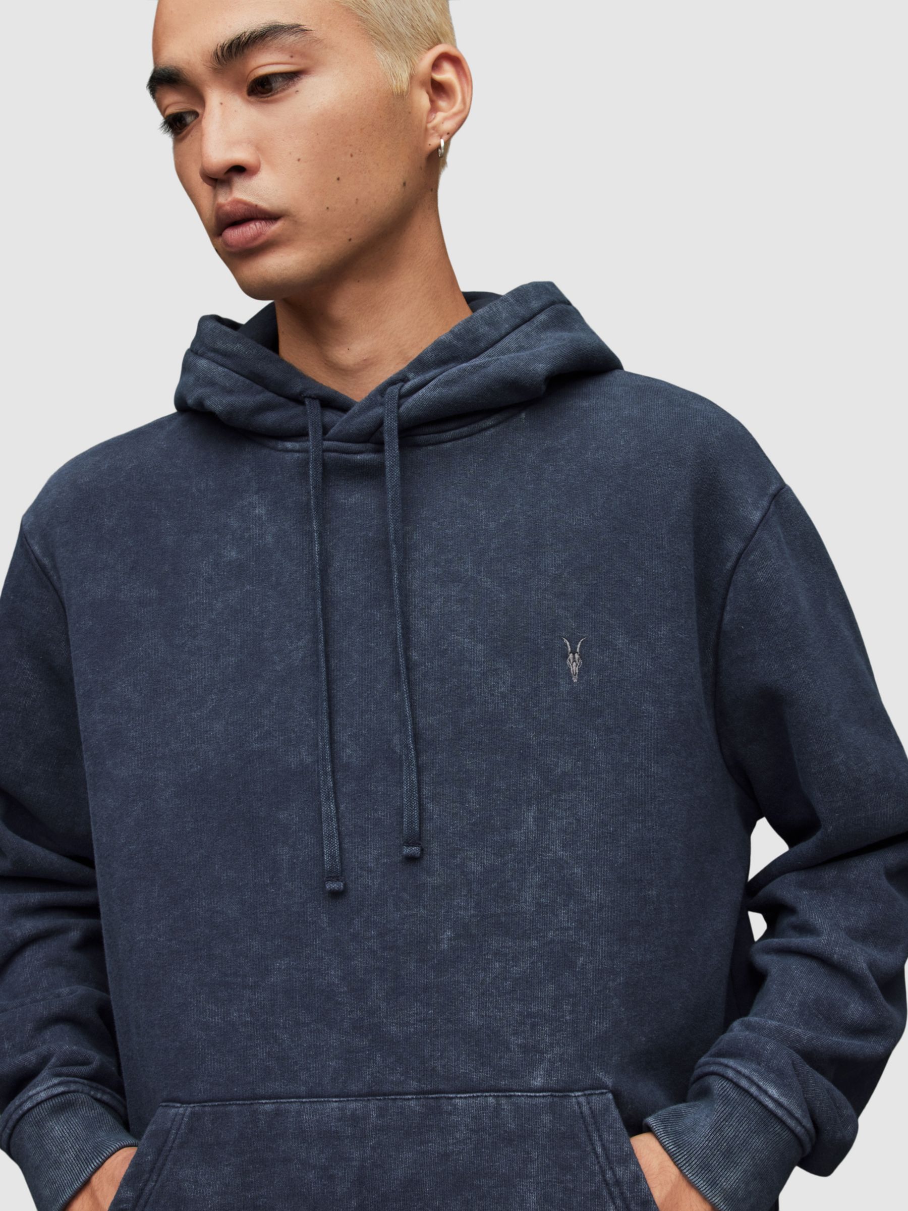 AllSaints Saka Organic Cotton Logo Hoodie