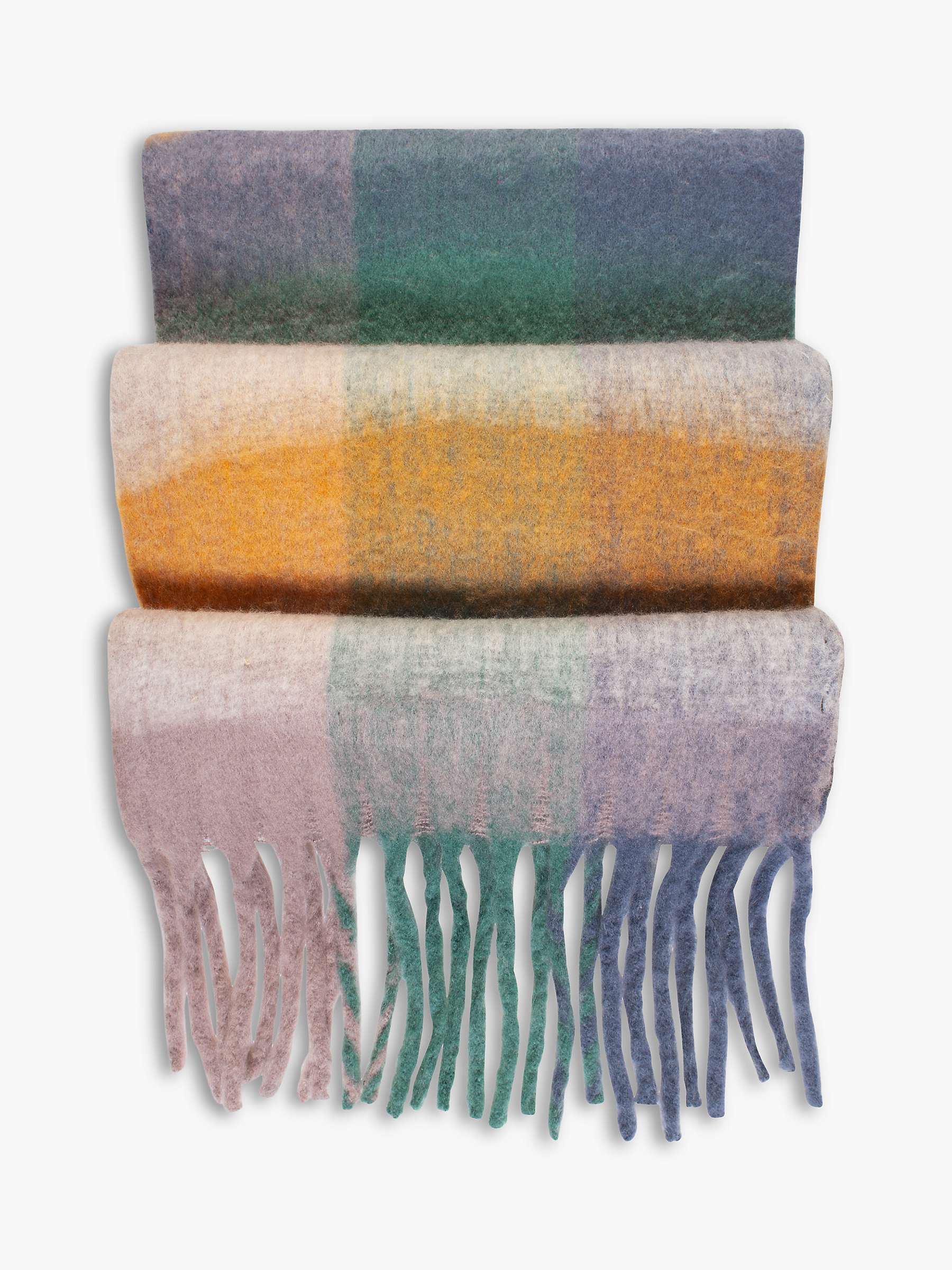 Buy chesca Cosy Large Tassel Edge Check Scarf, Multi Online at johnlewis.com