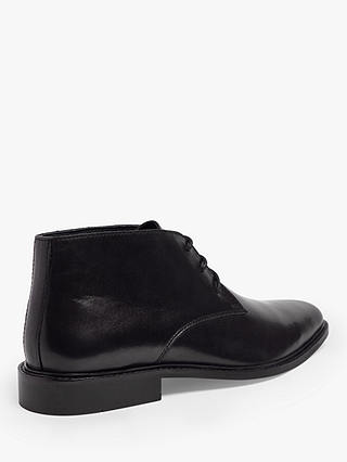 Pod Byron Leather Lace-Up Ankle Boots, Black