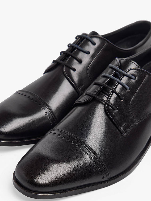 Pod Regus Leather Brogue Detail Shoes, Black