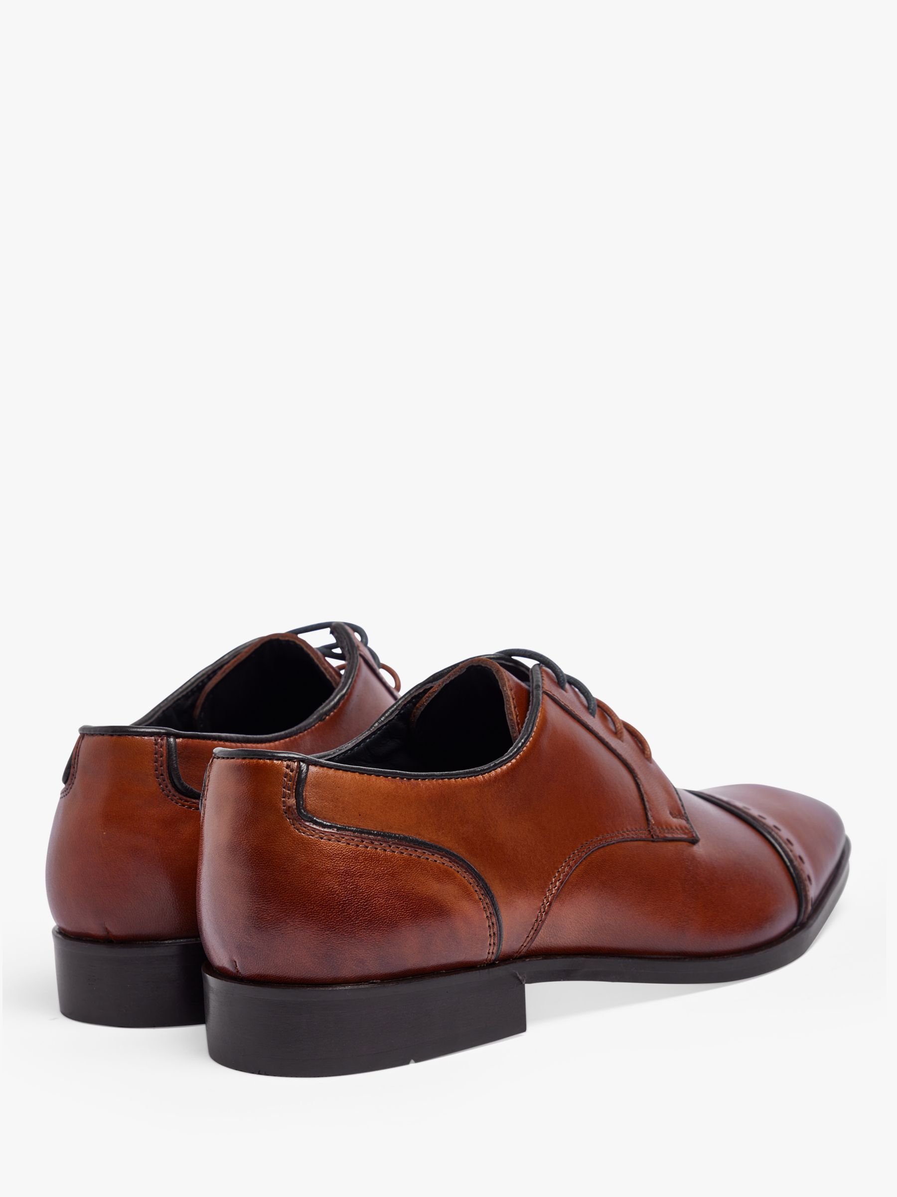 Pod Regus Leather Brogue Detail Shoes, Cognac at John Lewis & Partners