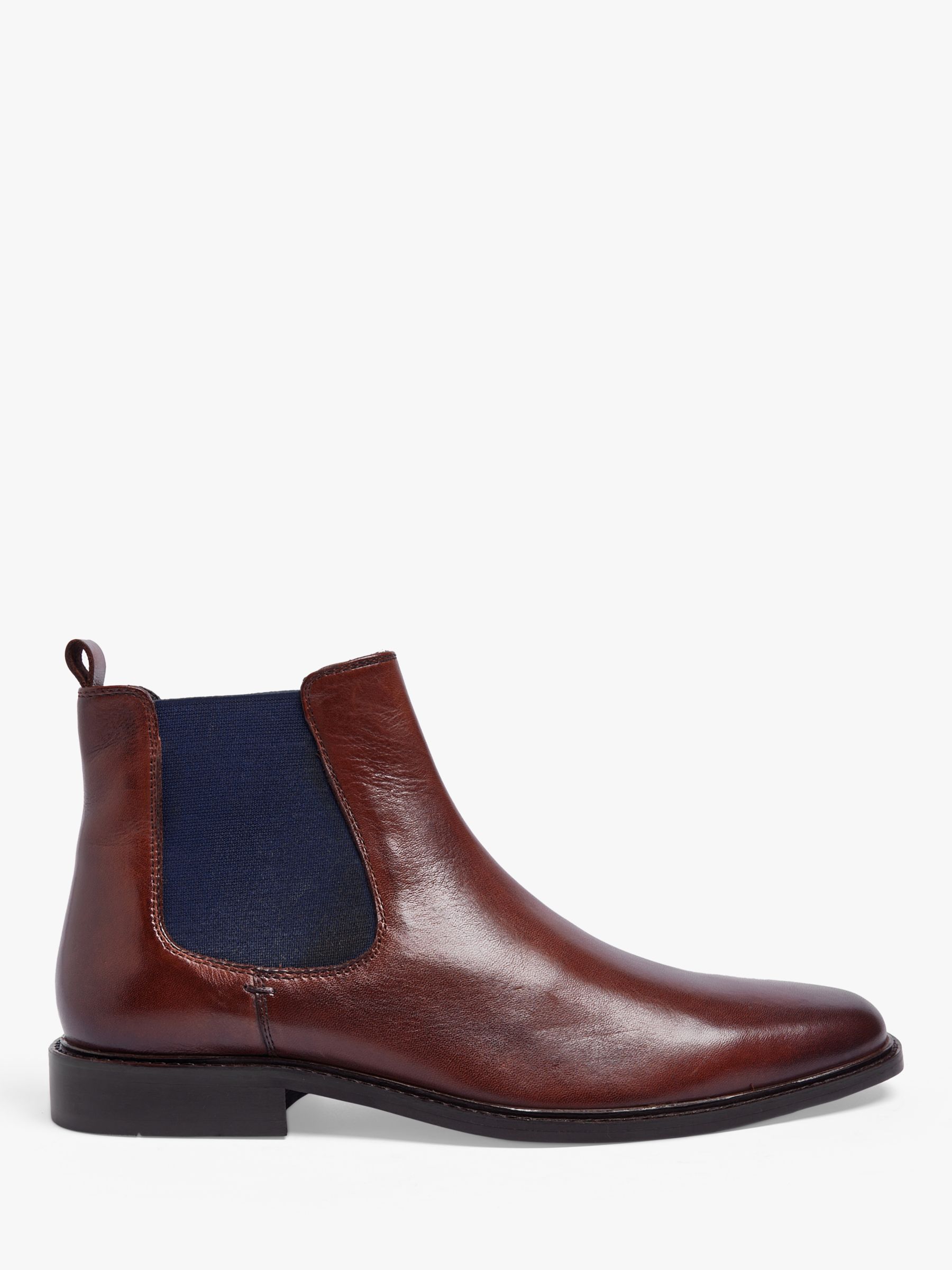 Pod Birch Leather Chelsea Boots, Chestnut at John Lewis & Partners