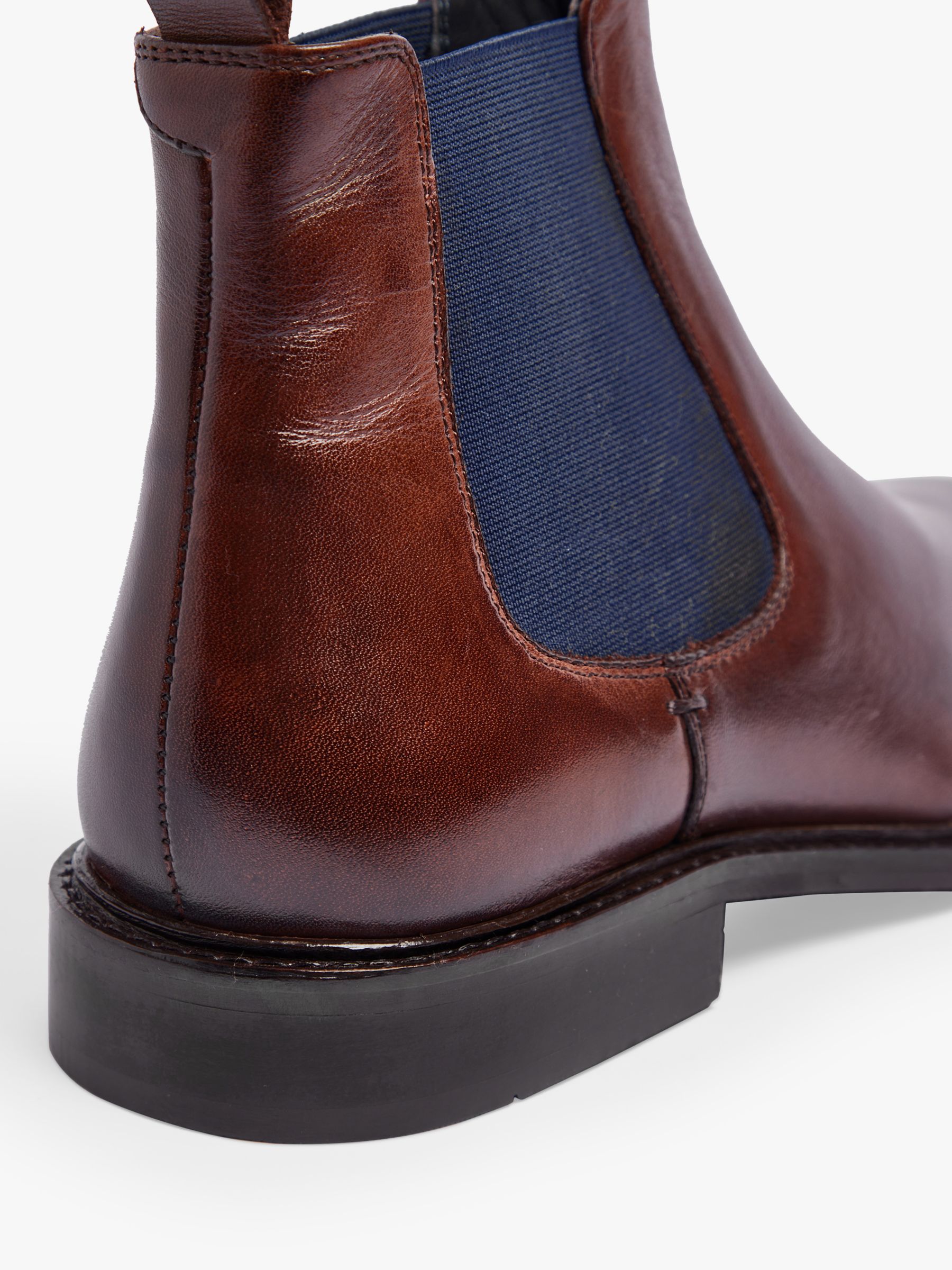 Pod Birch Leather Chelsea Boots, Chestnut, 6