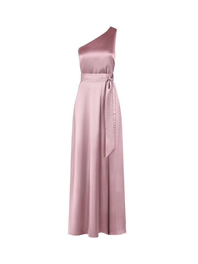 Rewritten Satin One Shoulder Bridesmaid Dress, Rose Pink