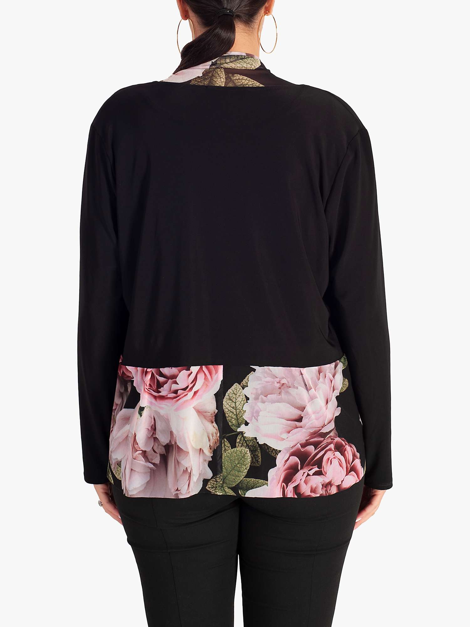 Buy chesca Autumn Rose Jersey Shrug Jacket, Black Online at johnlewis.com