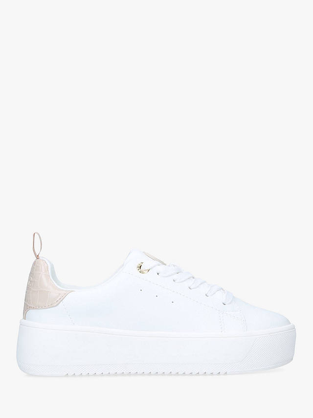 KG Kurt Geiger Lighter Lace Up Trainers, White/Pink