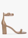 Kurt Geiger London Langley Patent Block Heel Sandals, Camel