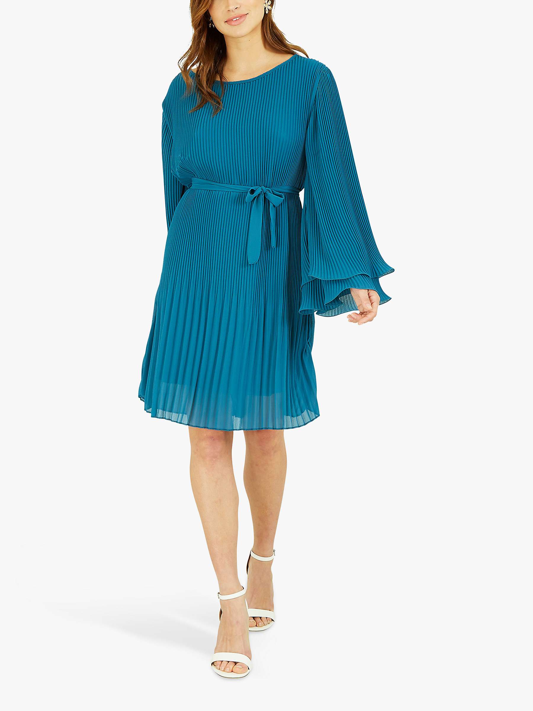 Buy Mela London Double Fluted Long Sleeve Pleated Knee Length Dress Online at johnlewis.com