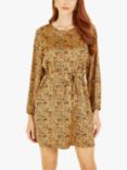 Mela London Animal Tunic Mini Dress, Brown/Multi