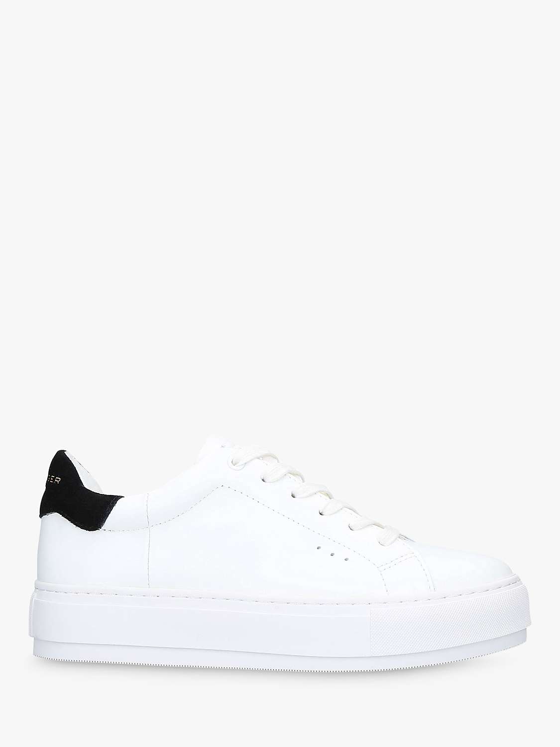 Kurt Geiger London Laney Leather Trainers, White at John Lewis & Partners