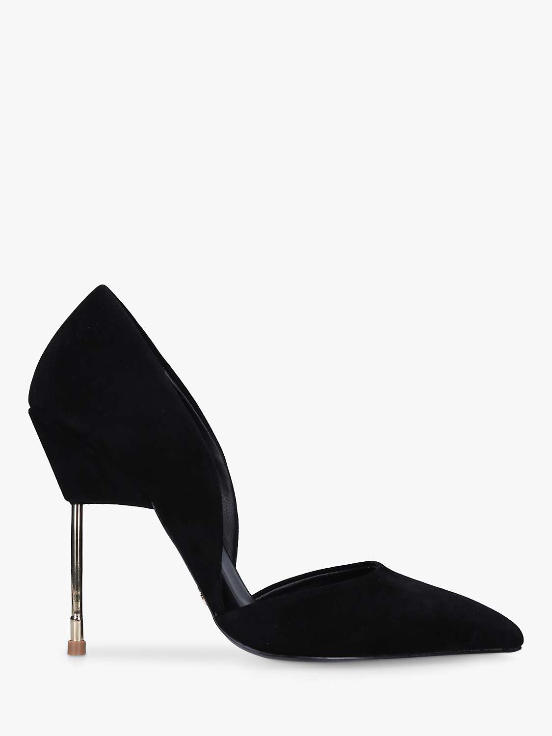 Buy Kurt Geiger London Bond Suede Court Shoes, Black Online at johnlewis.com
