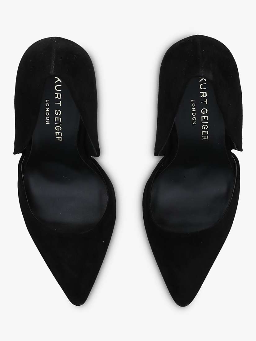 Buy Kurt Geiger London Bond Suede Court Shoes, Black Online at johnlewis.com