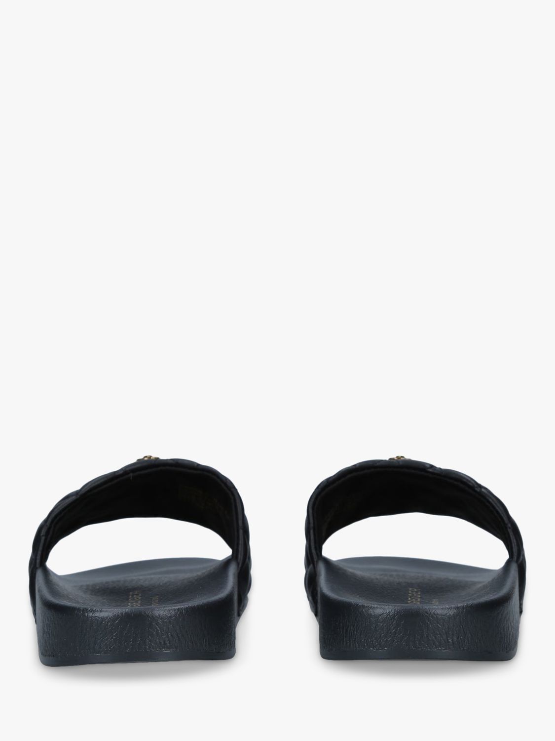 Kurt Geiger London Meena Eagle Quilted Slider Sandals, Black at John ...