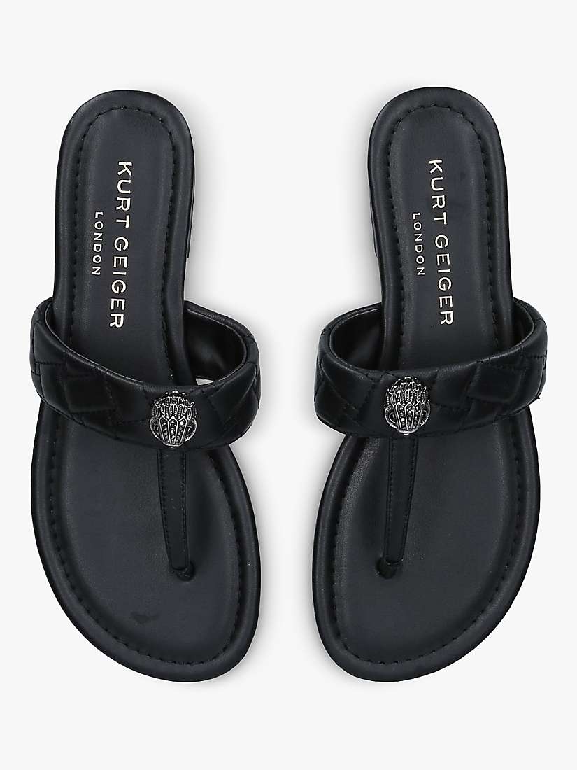 Buy Kurt Geiger London Kensington Leather T-Bar Sandals Online at johnlewis.com