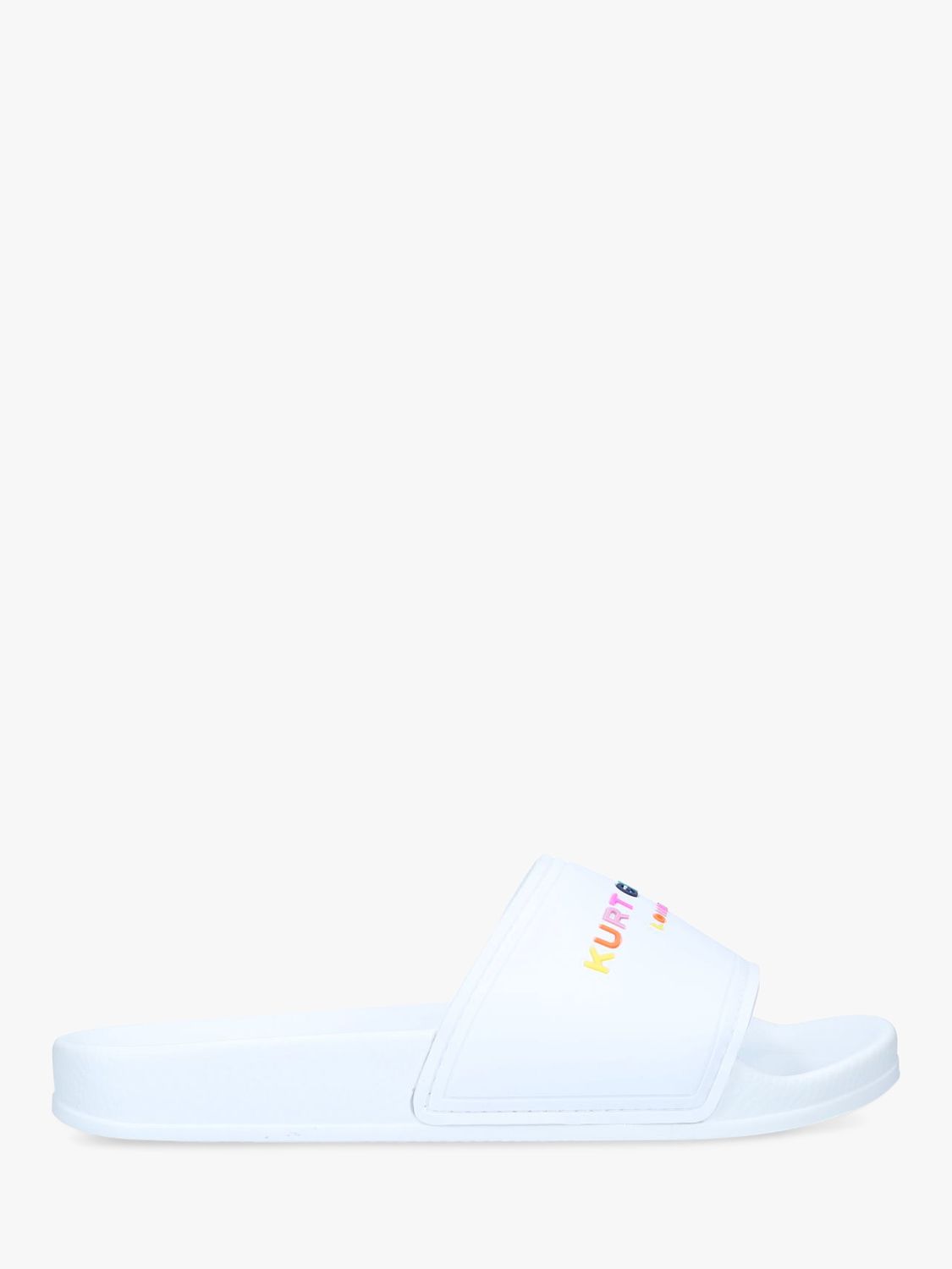 Kurt Geiger London Pool Sliders, White at John Lewis & Partners