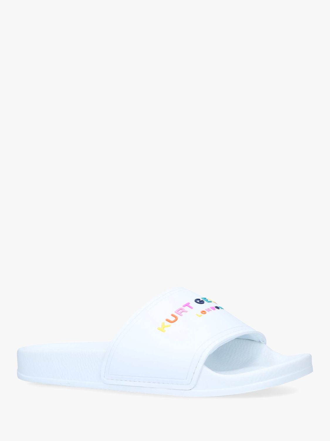 Kurt Geiger London Pool Sliders, White at John Lewis & Partners