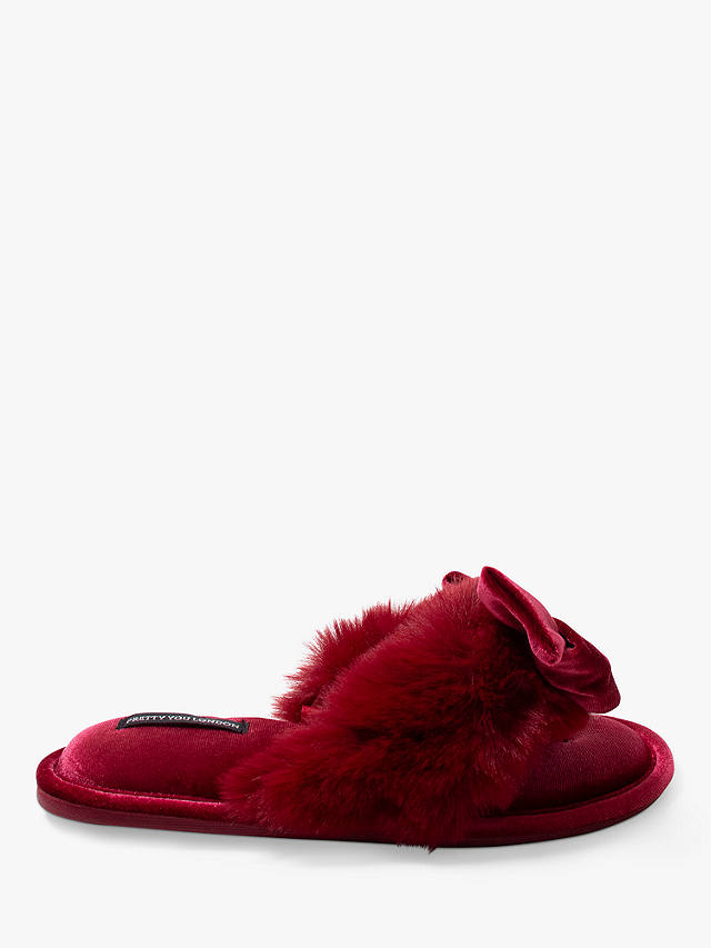 Pretty You London Amelie Slippers, Red