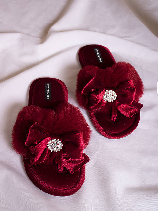 Pretty You London Amelie Slippers, Red