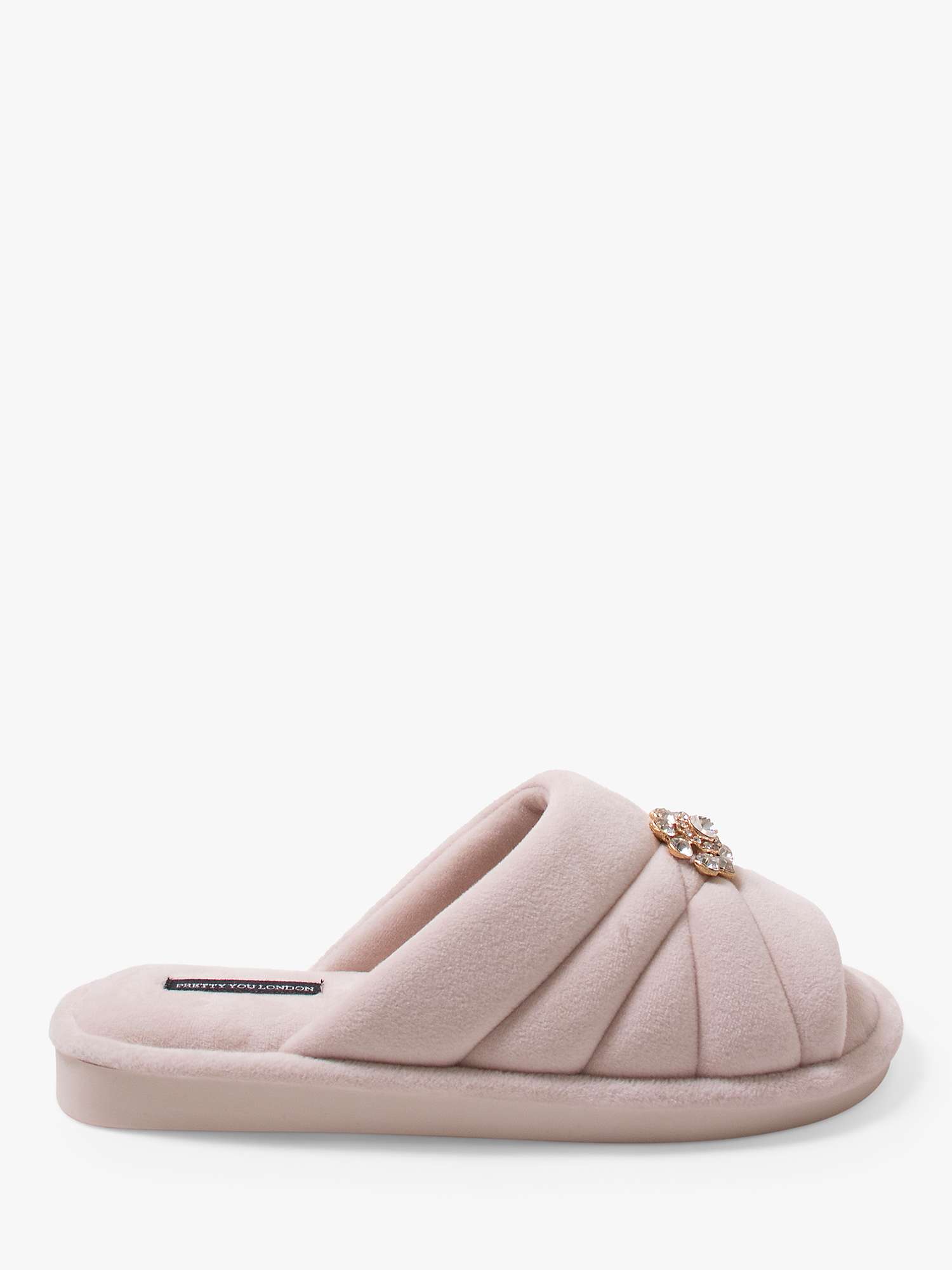 Buy Pretty You London Faye Crystal Brooch Slippers Online at johnlewis.com