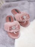 Pretty You London Amelie Slippers, Pink