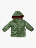 Little Green Radicals Kids' Rocket To The Stars Waterproof Recycled Raincoat, Green