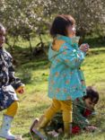 Little Green Radicals Kids' Follow The Sun Waterproof Recycled Raincoat, Blue