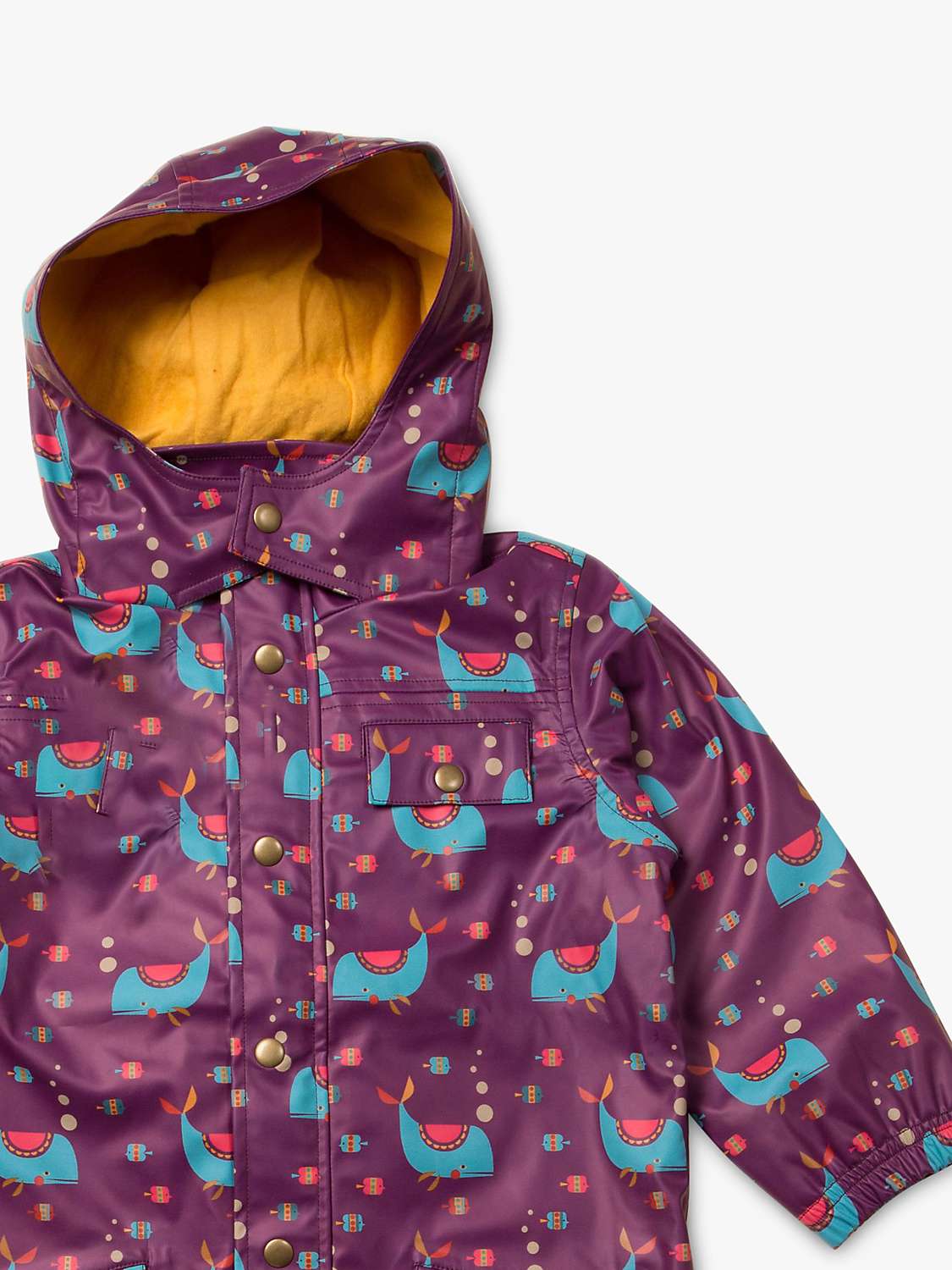 Buy Little Green Radicals Kids' Whale of a Time Waterproof Recycled Raincoat, Purple Online at johnlewis.com