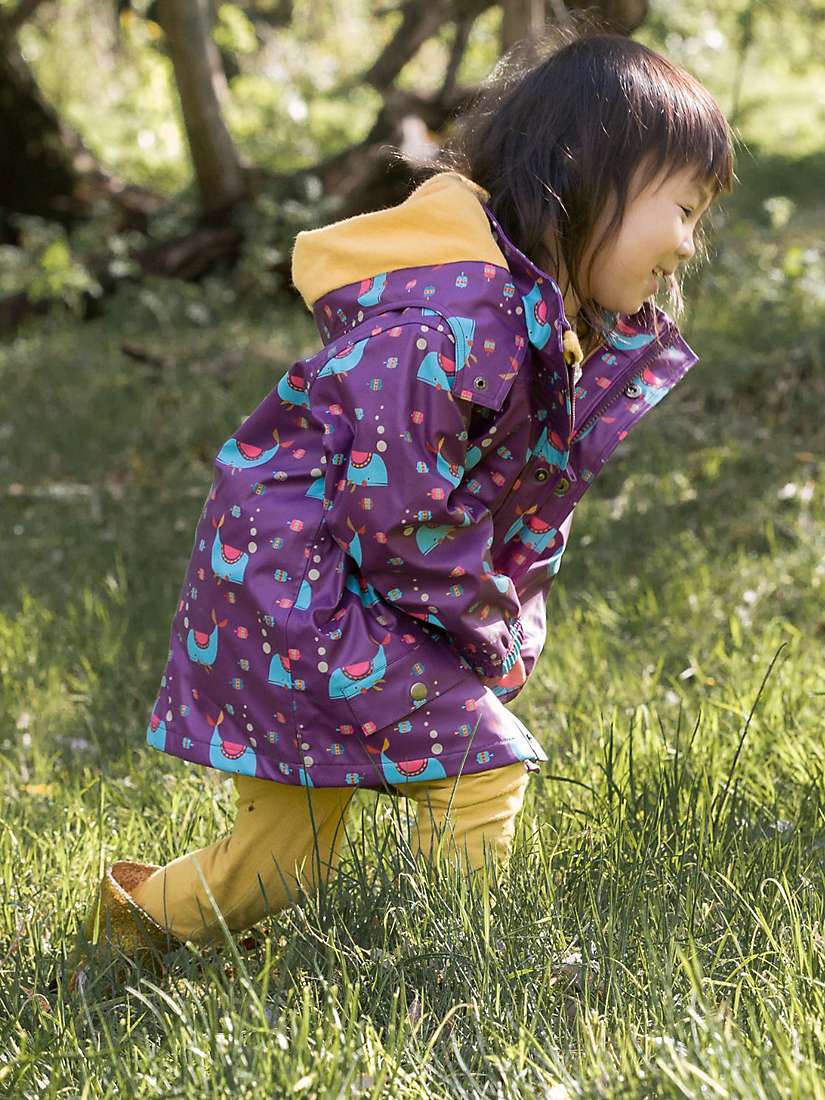 Buy Little Green Radicals Kids' Whale of a Time Waterproof Recycled Raincoat, Purple Online at johnlewis.com