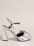 Ted Baker Studded Bow Court Shoes, Silver