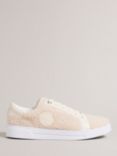 Ted Baker Dilliah Faux Shearling Cupsole Low Top Trainers, Natural