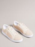 Ted Baker Dilliah Faux Shearling Cupsole Low Top Trainers, Natural