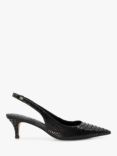 Dune Capitol Leather Stiletto Heel Slingback Court Shoes