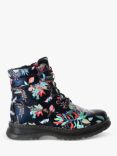Westland by Josef Seibel Peyton 01 Floral Ankle Boots, Black/Multi